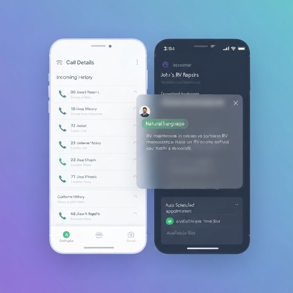Mobile app interface